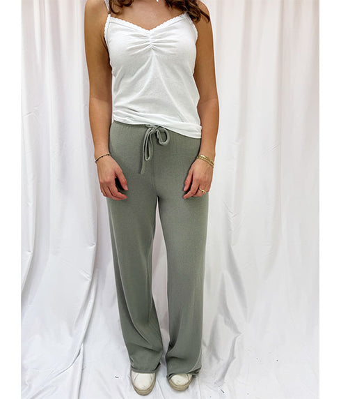 Adler Cotton Cashmere Blend Pants - Eucalyptus